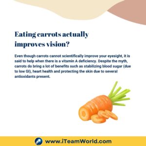 Eating carrots actually improves vision?