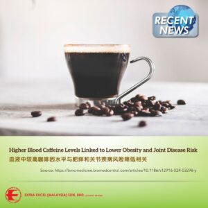 Higher Blood Caffeine Levels Linked to Lower Obesity and Joint Disease Risk