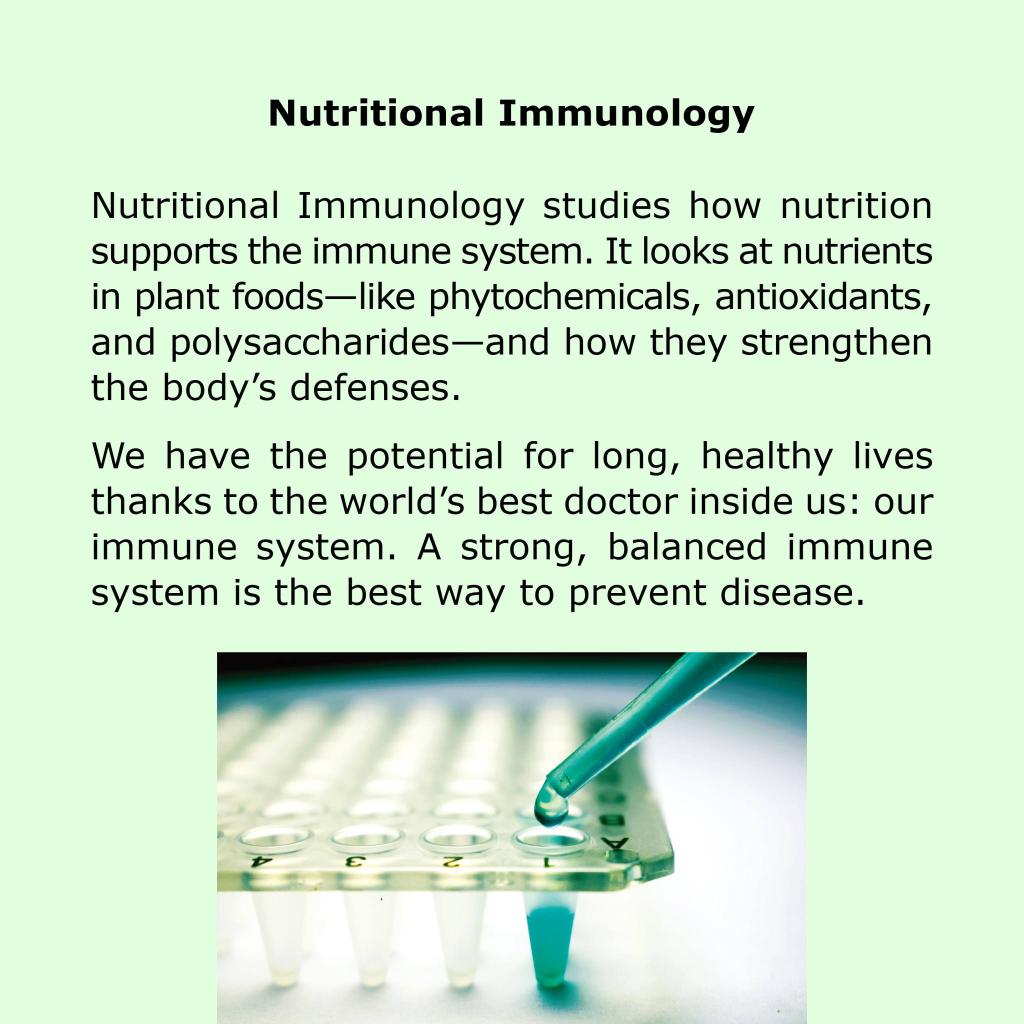 Nutritional Immunology