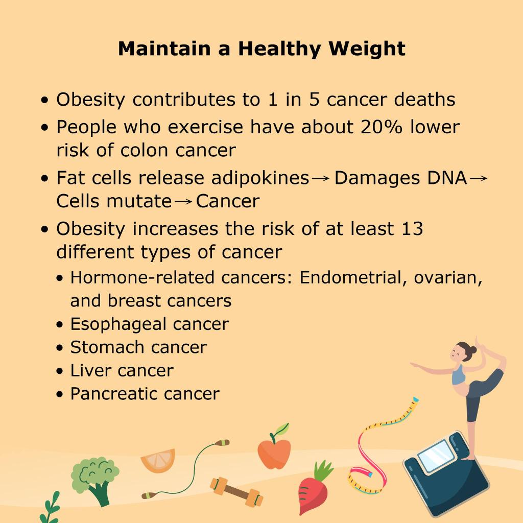 Maintain a healthy weight