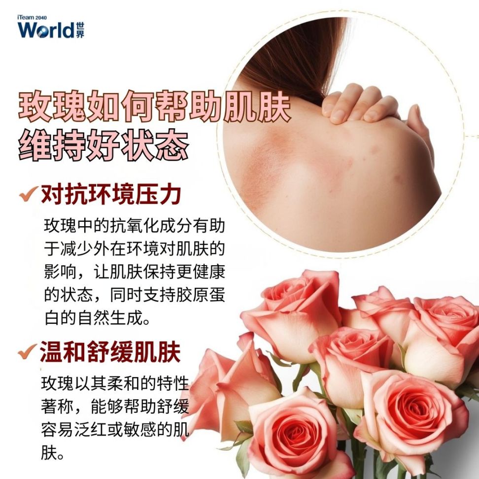 What makes rose beneficial for skin