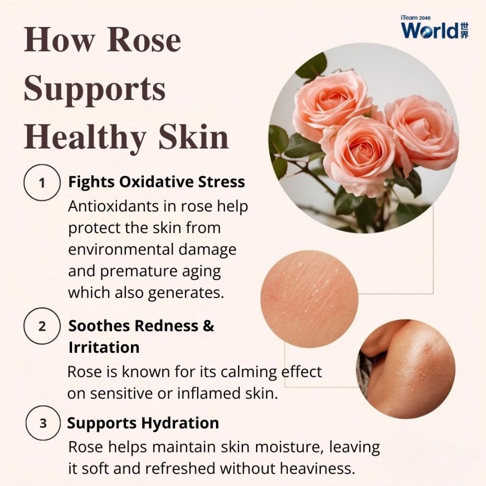 How rose supports health skin