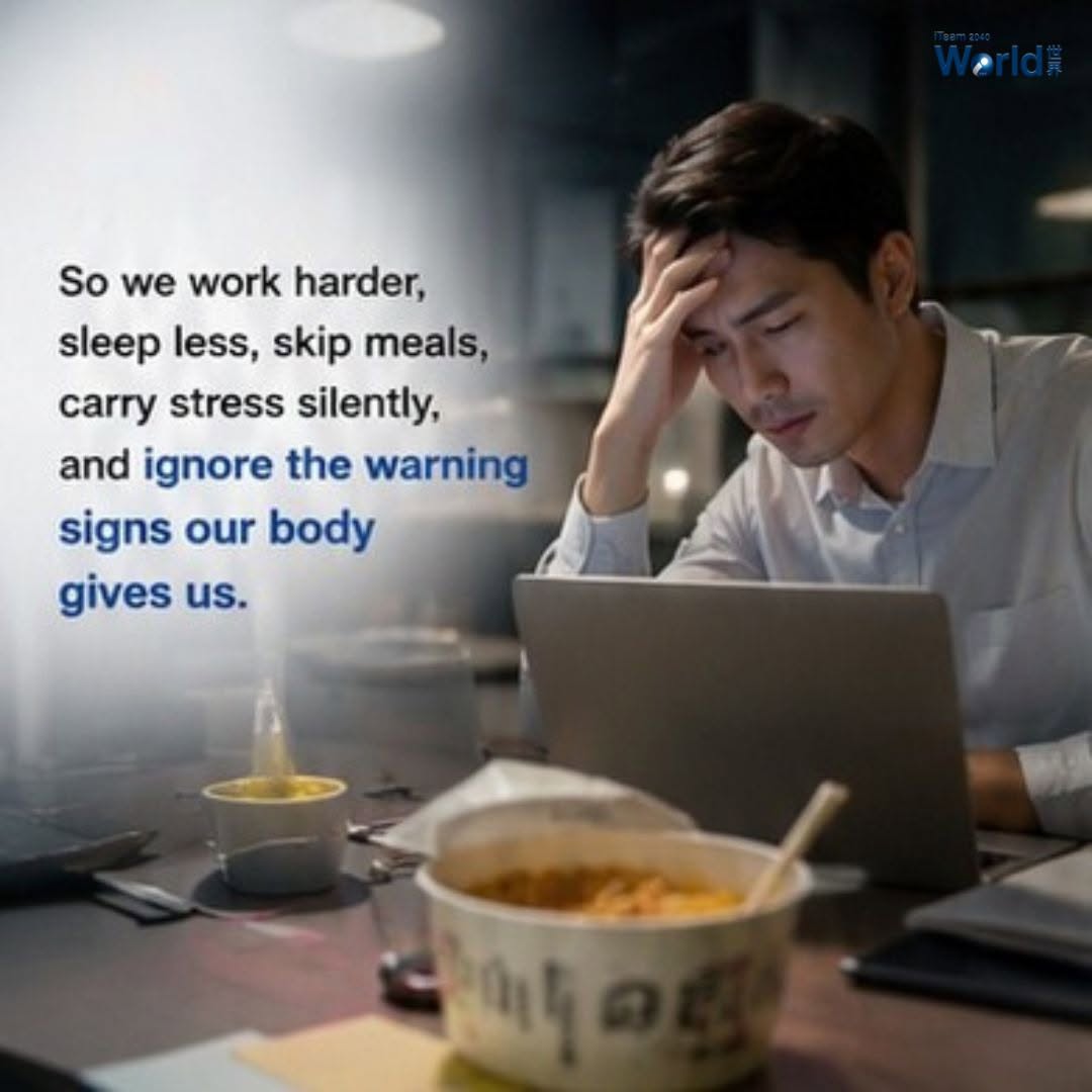 stress, skip meal, sleep less